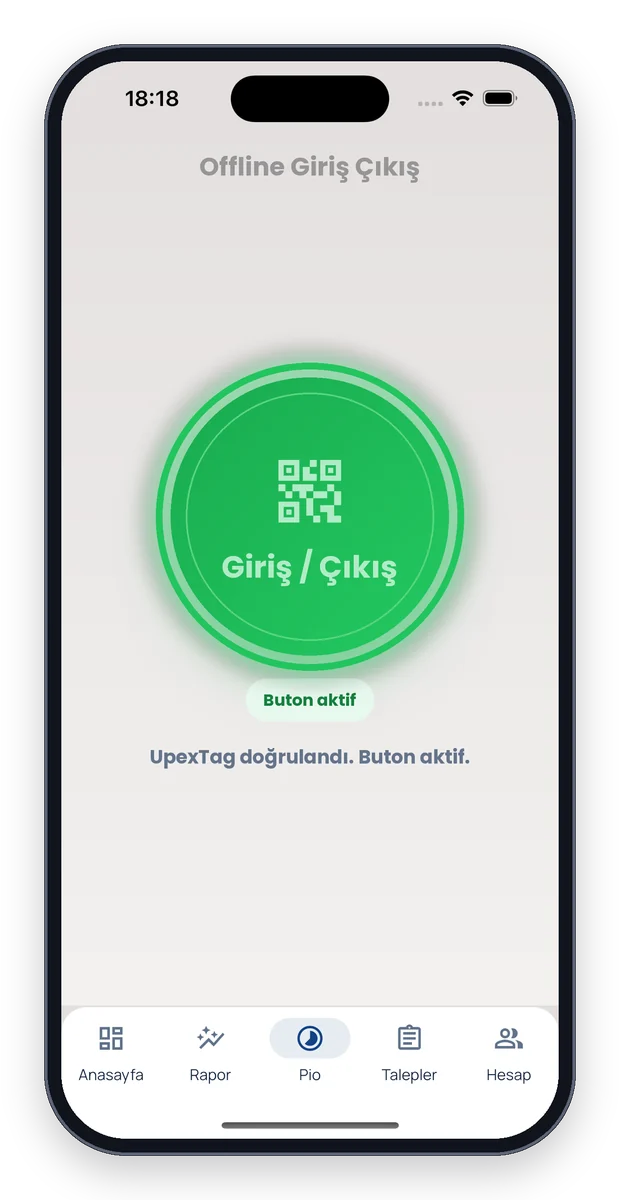 Offline Giriş/Çıkış butonu