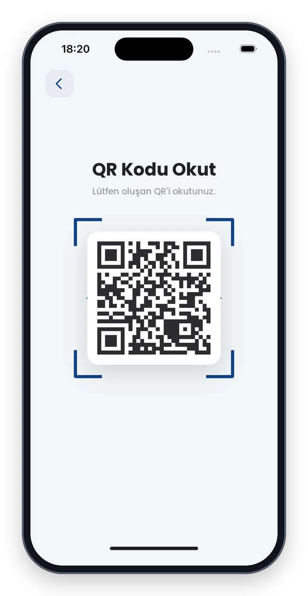 Telefonda kişiye özel QR kod